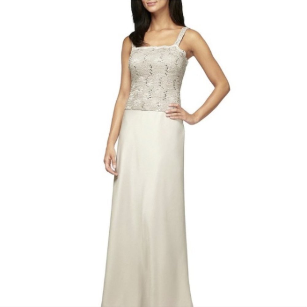 Alex Evenings Sleeveless A-Line Dress Gown Women's Size 14W - Picture 1 of 14